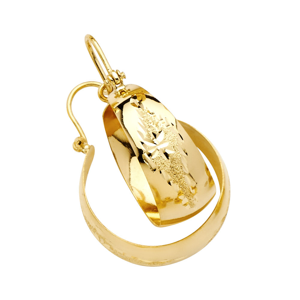 14K Yellow Gold Hoop Earring - ER906