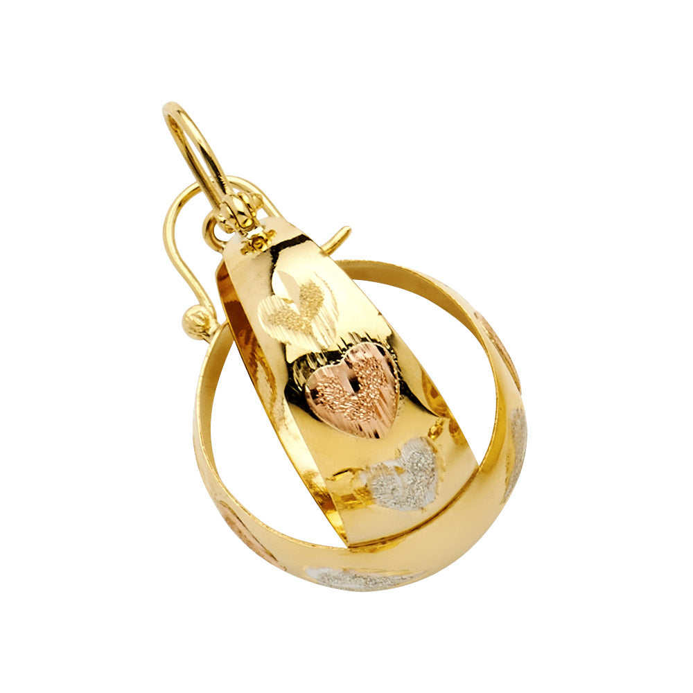 14K Yellow Gold Hoop Earring - ER909