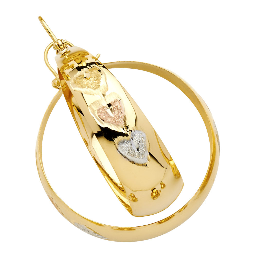 14K Yellow Gold Hoop Earring - ER911
