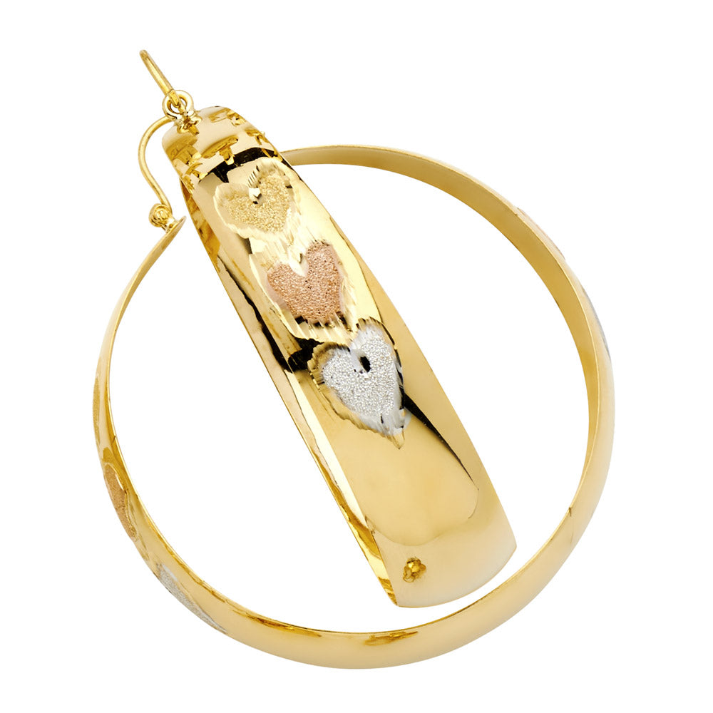 14K Yellow Gold Hoop Earring - ER912