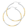 14K Yellow Gold Basic & Fancy Hoop Earring 1mm - ER919