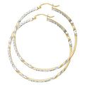 14K Yellow Gold Basic & Fancy Hoop Earring 2.5mm - ER922