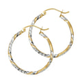 14K Yellow Gold Basic & Fancy Hoop Earring - ER925