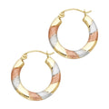 14K Yellow Gold Basic & Fancy Hoop Earring - ER962