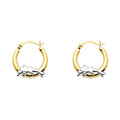 14K Yellow Gold Ball, 3 Color & Fancy Earring - ER990