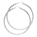 14K Yellow Gold Basic & Fancy Hoop Earring - ER1018