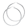 14K Yellow Gold Basic & Fancy Hoop Earring - ER1019