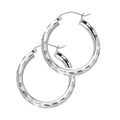 14K Yellow Gold Basic & Fancy Hoop Earring - ER1022
