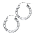 14K Yellow Gold Basic & Fancy Hoop Earring - ER1023