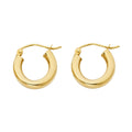 14K Yellow Gold Basic & Fancy Hoop Earring - ER1030