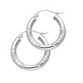 14K Yellow Gold Basic & Fancy Hoop Earring - ER1046
