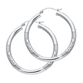 14K Yellow Gold Basic & Fancy Hoop Earring - ER1049