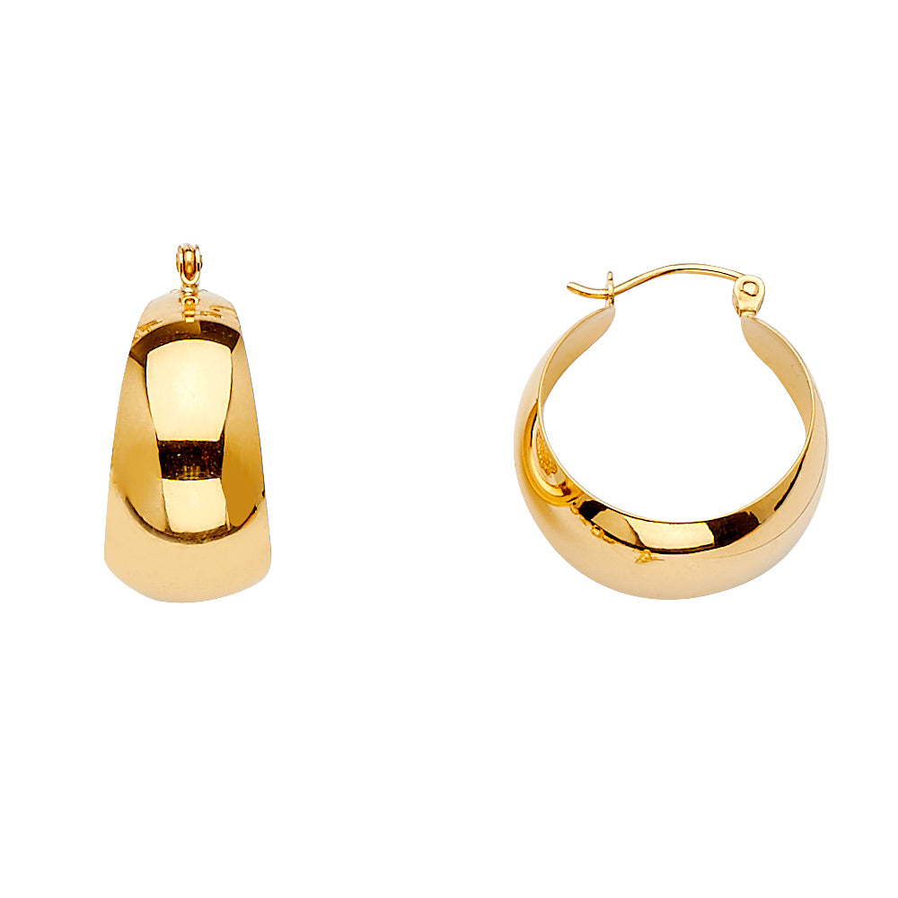 14K Yellow Gold Hoop Earring - ER1052