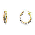 14K Tri Color Ball, 3 Color & Fancy Earring - ER1060