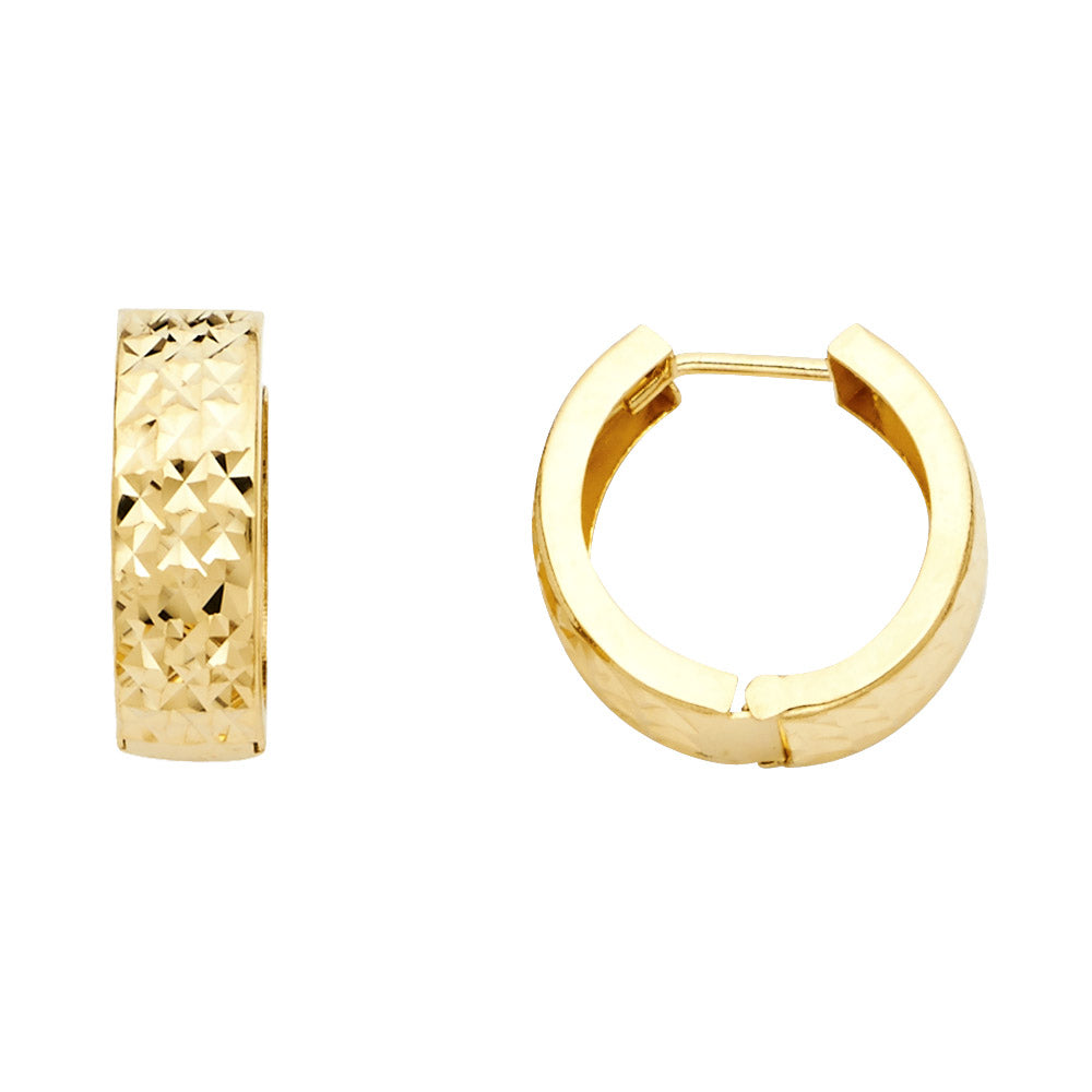 14K Yellow Gold Huggies Earring - ER1064