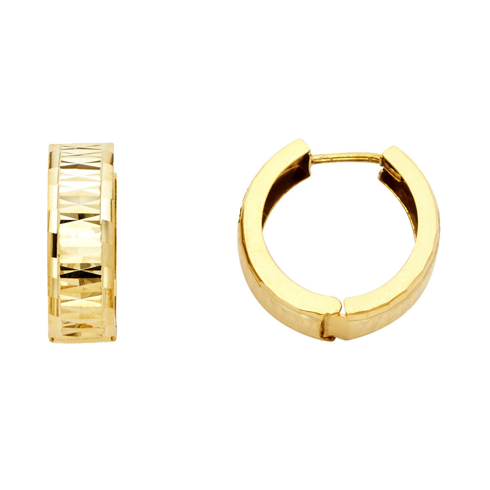 14K Yellow Gold Huggies Earring - ER1065