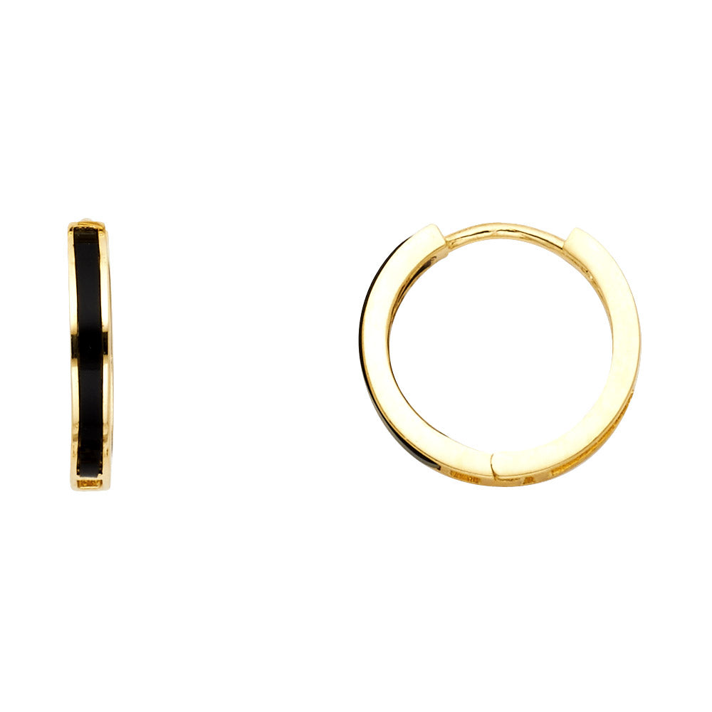 14K Yellow Gold Huggies Earring - ER1074