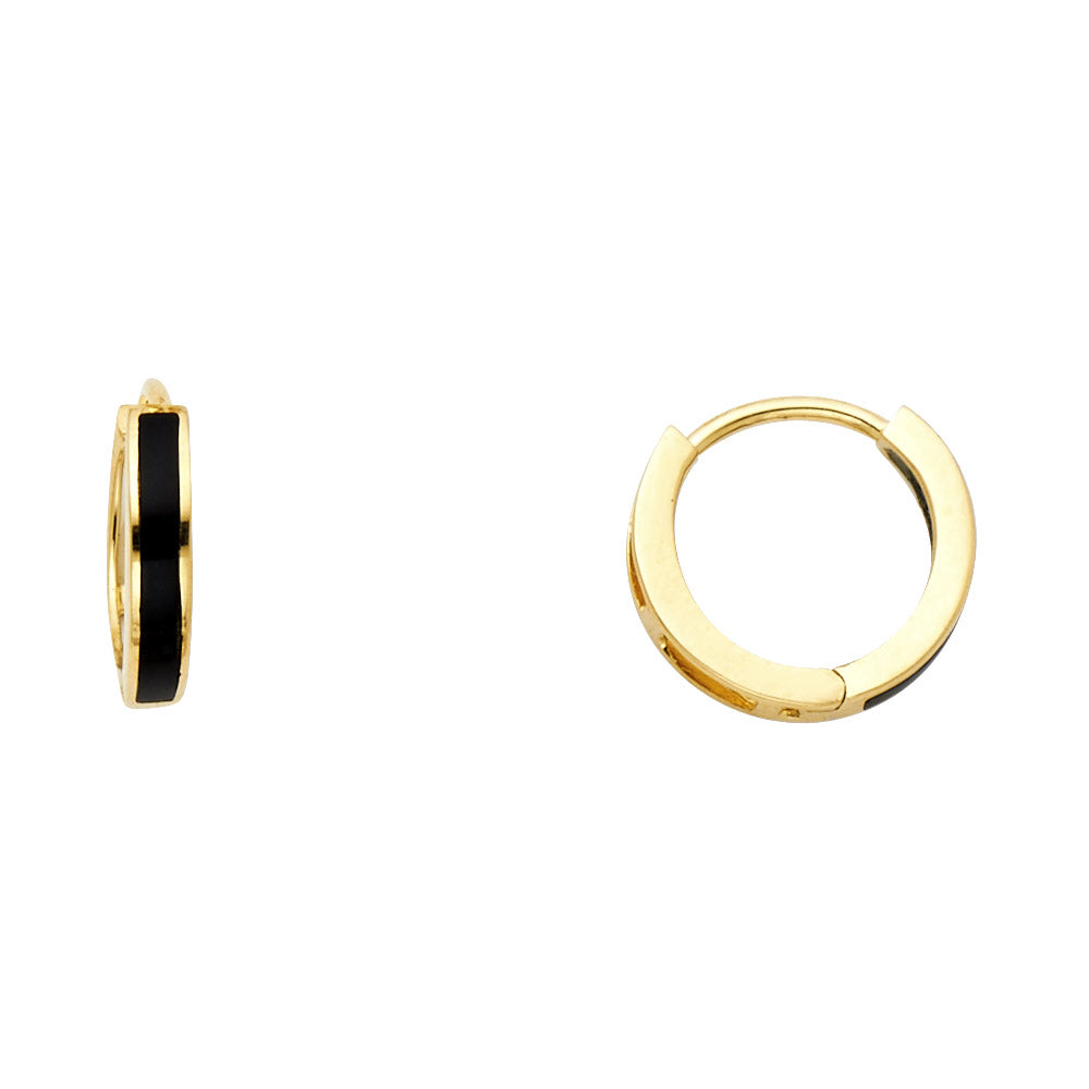 14K Yellow Gold Huggies Earring - ER1076