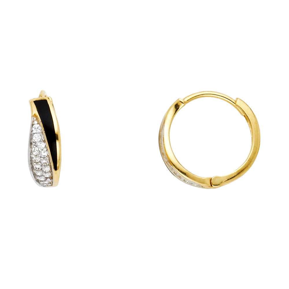 14K Yellow Gold Huggies Earring - ER1078