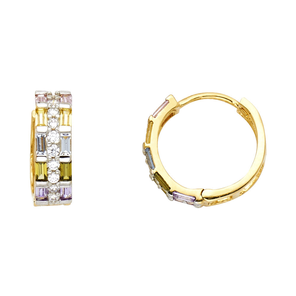 14K Yellow Gold Huggies Earring - ER1080