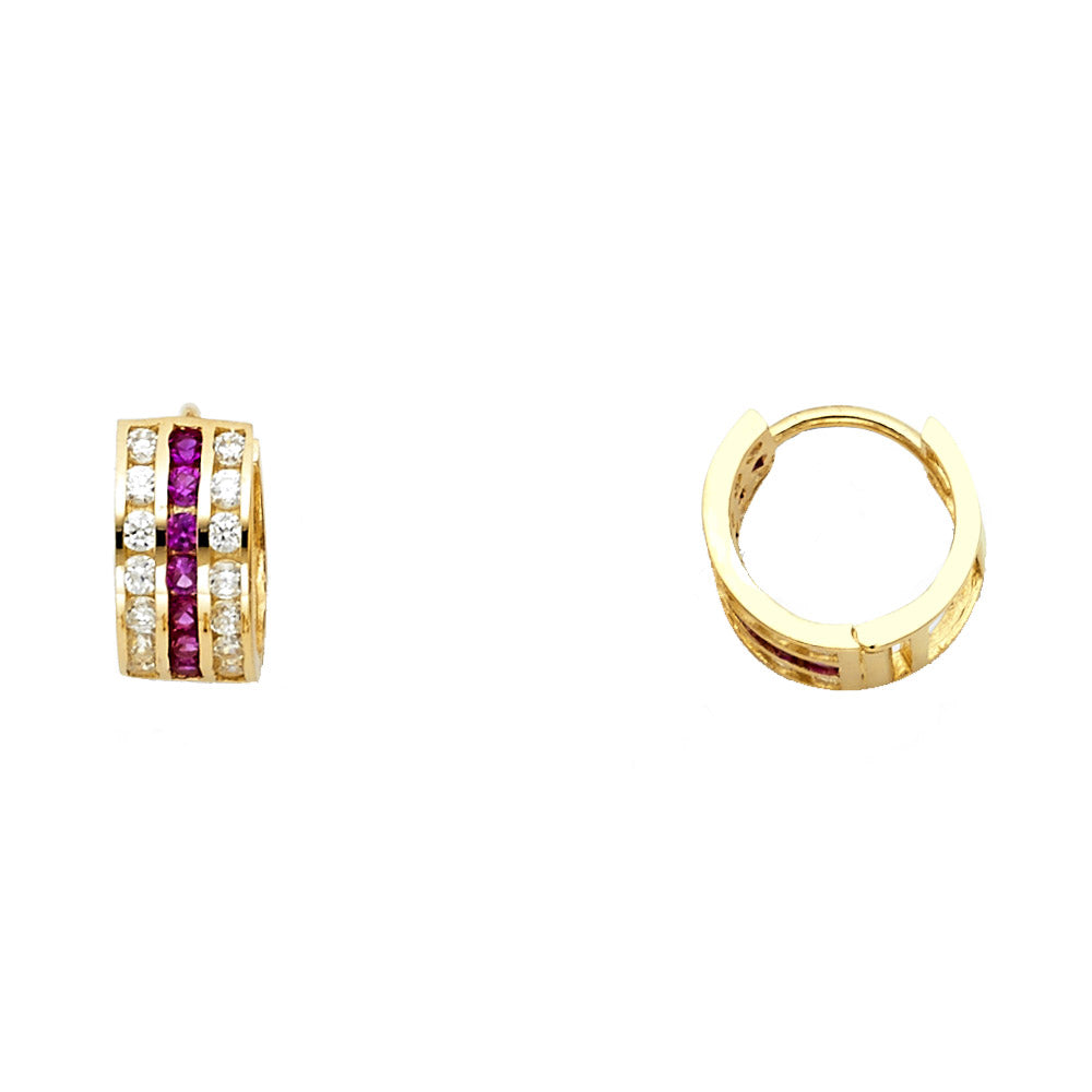 14K Yellow Gold Hoop Earring - ER1084