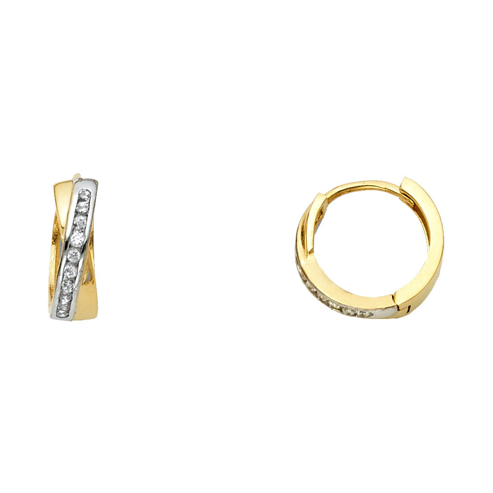 14K Yellow Gold Huggies Earring - ER1086