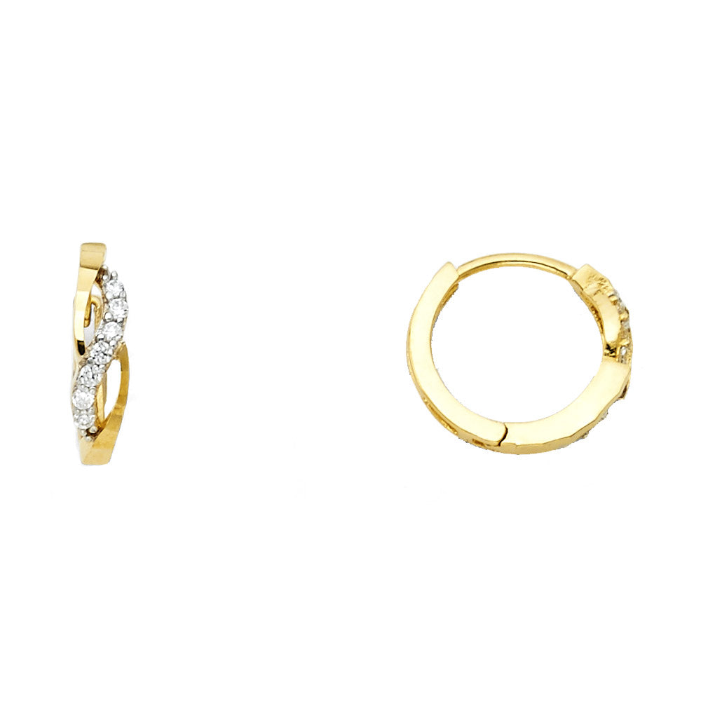 14K Yellow Gold Huggies Earring - ER1087