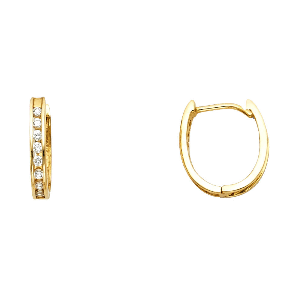 14K Yellow Gold Hoop Earring - ER1089