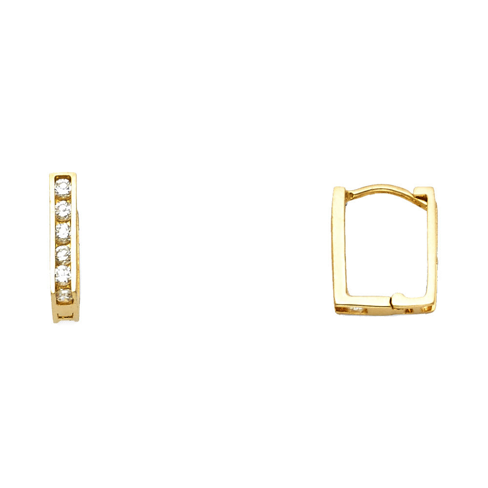 14K Yellow Gold Huggies Earring - ER1090