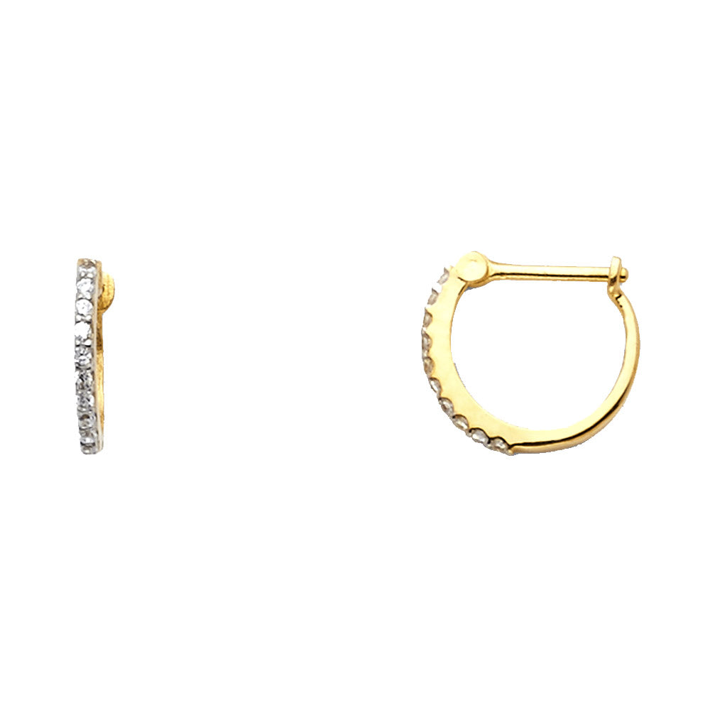 14K Yellow Gold Huggies Earring - ER1093