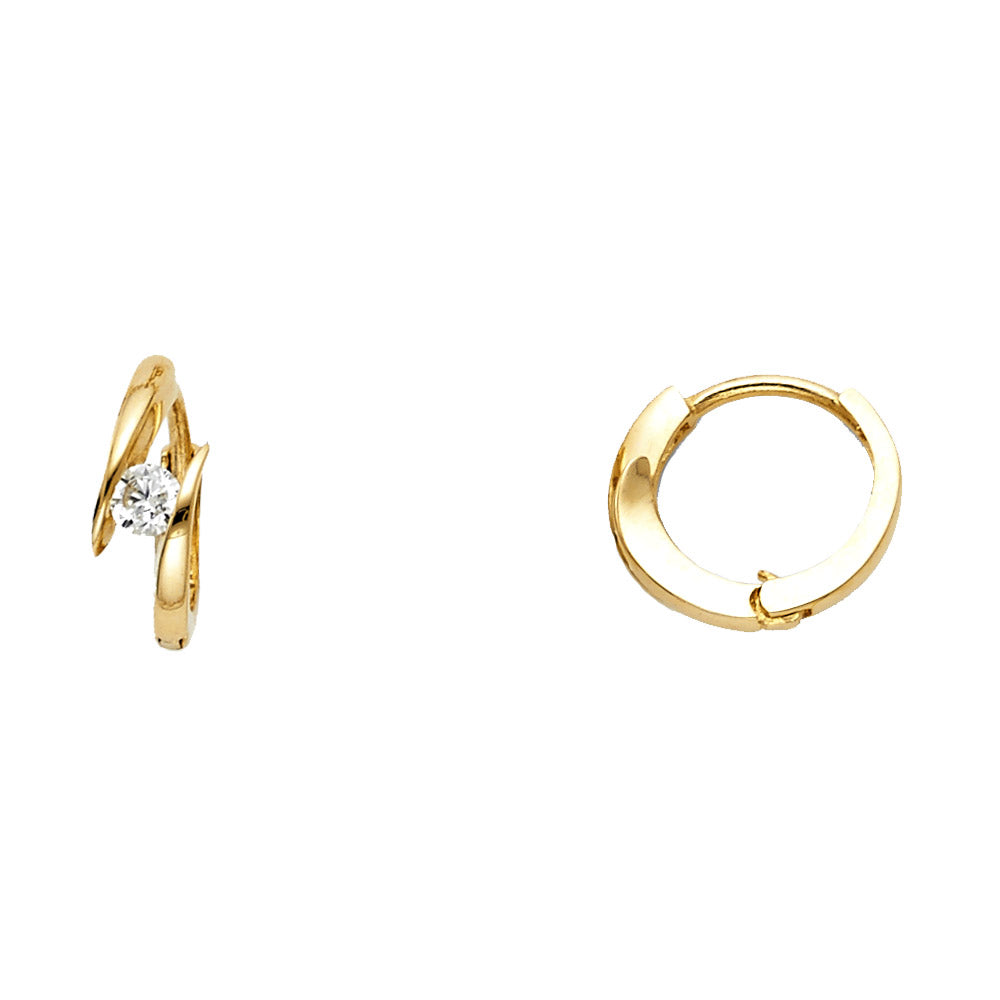 14K Yellow Gold Huggies Earring - ER1103