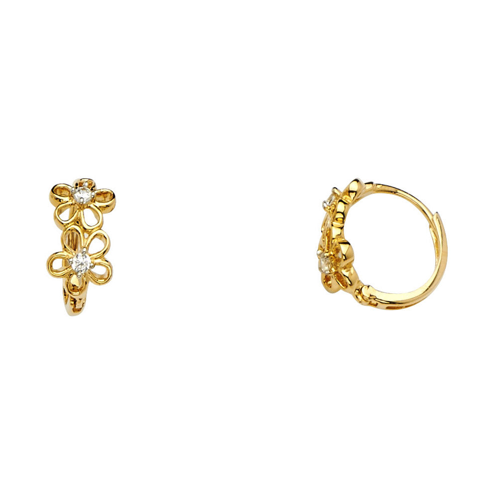 14K Yellow Gold Huggies Earring - ER1109