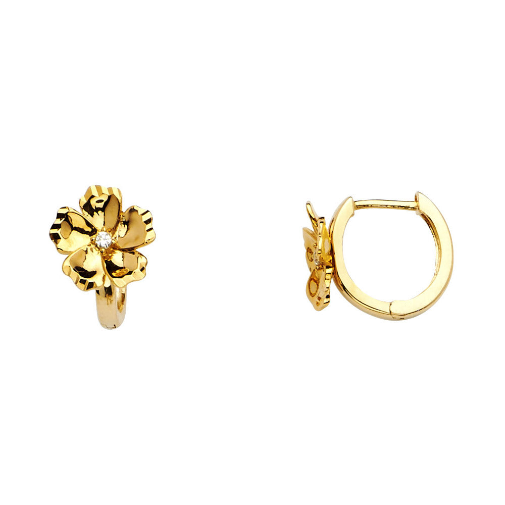 14K Yellow Gold Huggies Earring - ER1110