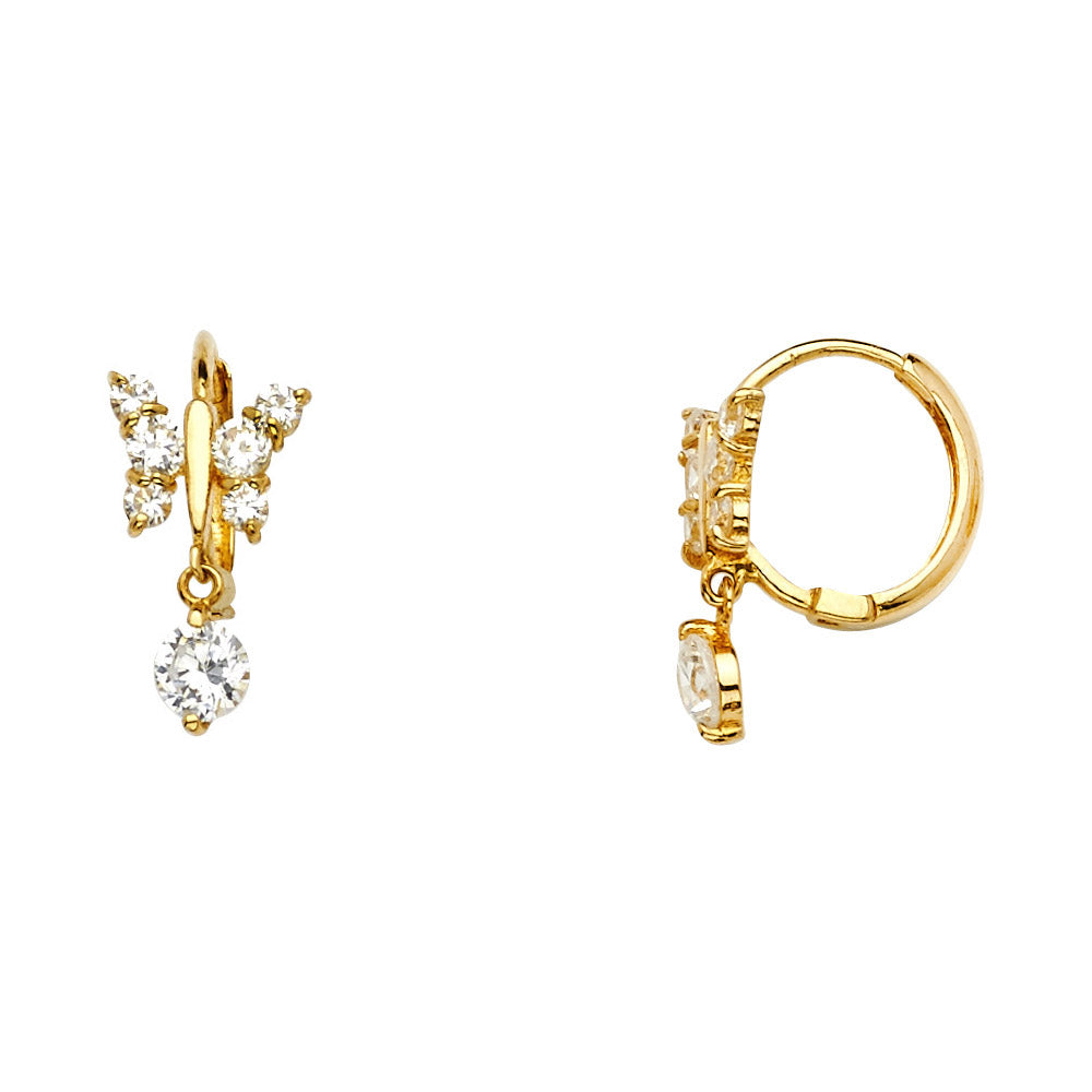 14K Yellow Gold Huggies Earring - ER1116