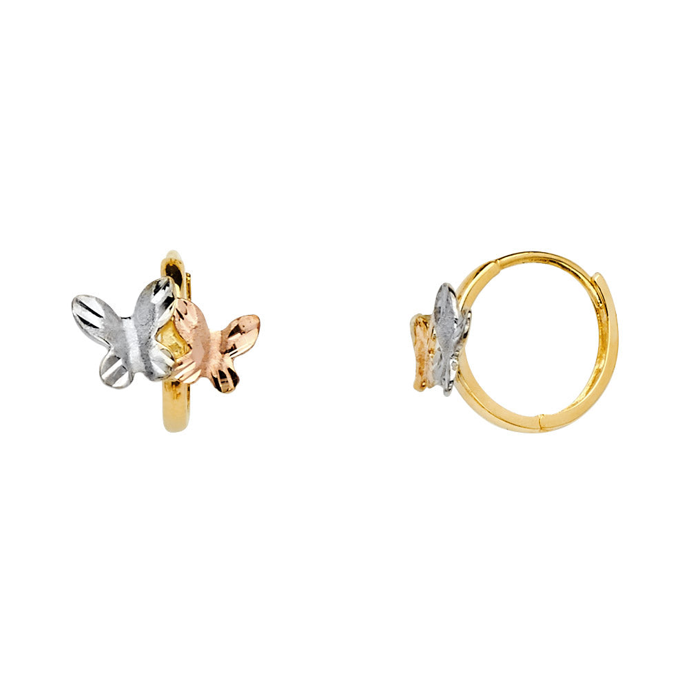14K Yellow Gold Huggies Earring - ER1117