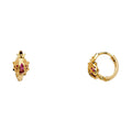 14K Yellow Gold Huggies Earring - ER1118