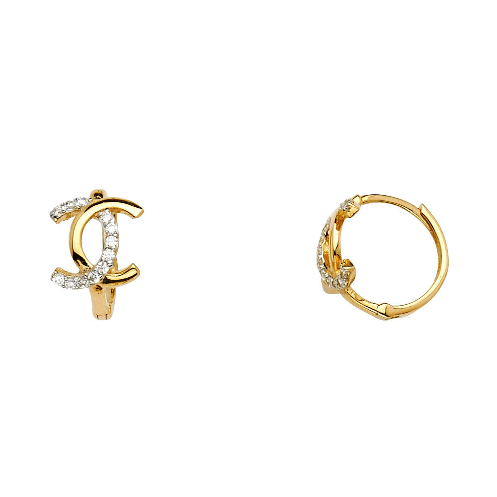 14K Yellow Gold Huggies Earring - ER1125