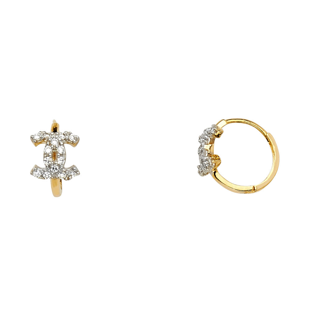 14K Yellow Gold Huggies Earring - ER1126