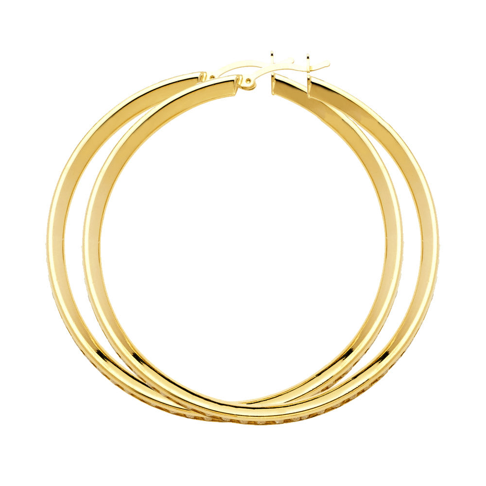 14K Yellow Gold Hoop Earring - ER1129