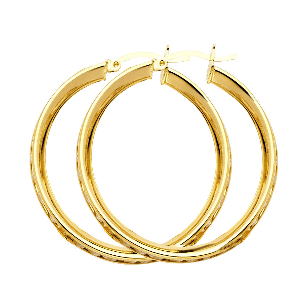 14K Yellow Gold Hoop Earring - ER1131