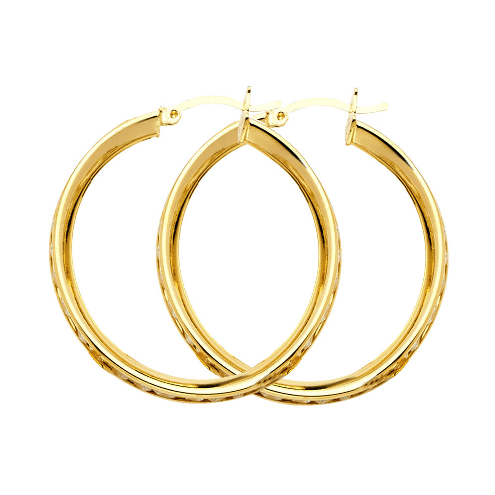 14K Yellow Gold Hoop Earring - ER1132