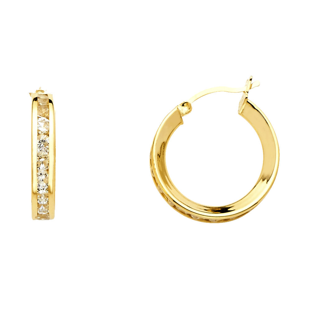 14K Yellow Gold Hoop Earring - ER1133