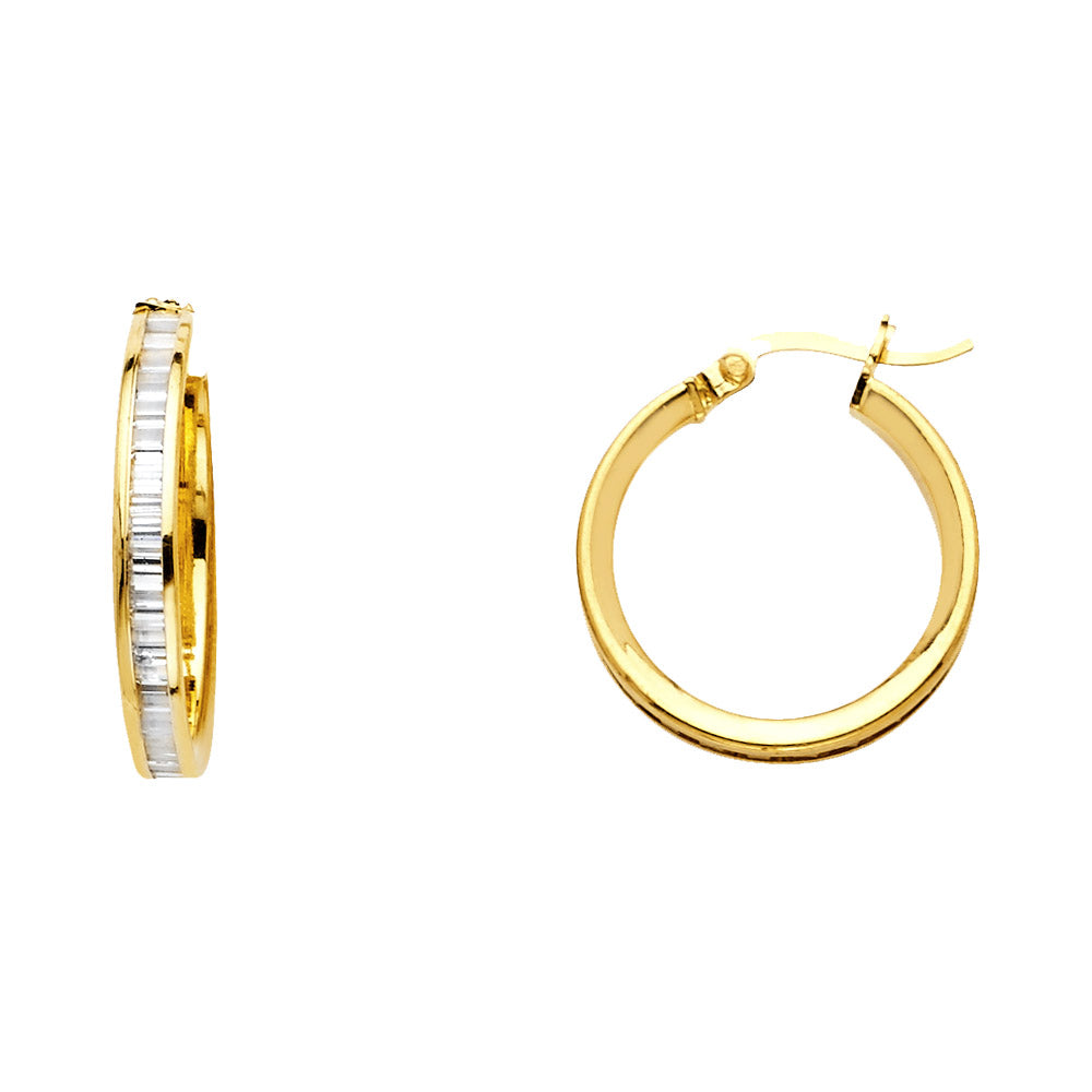 14K Yellow Gold Hoop Earring - ER1136