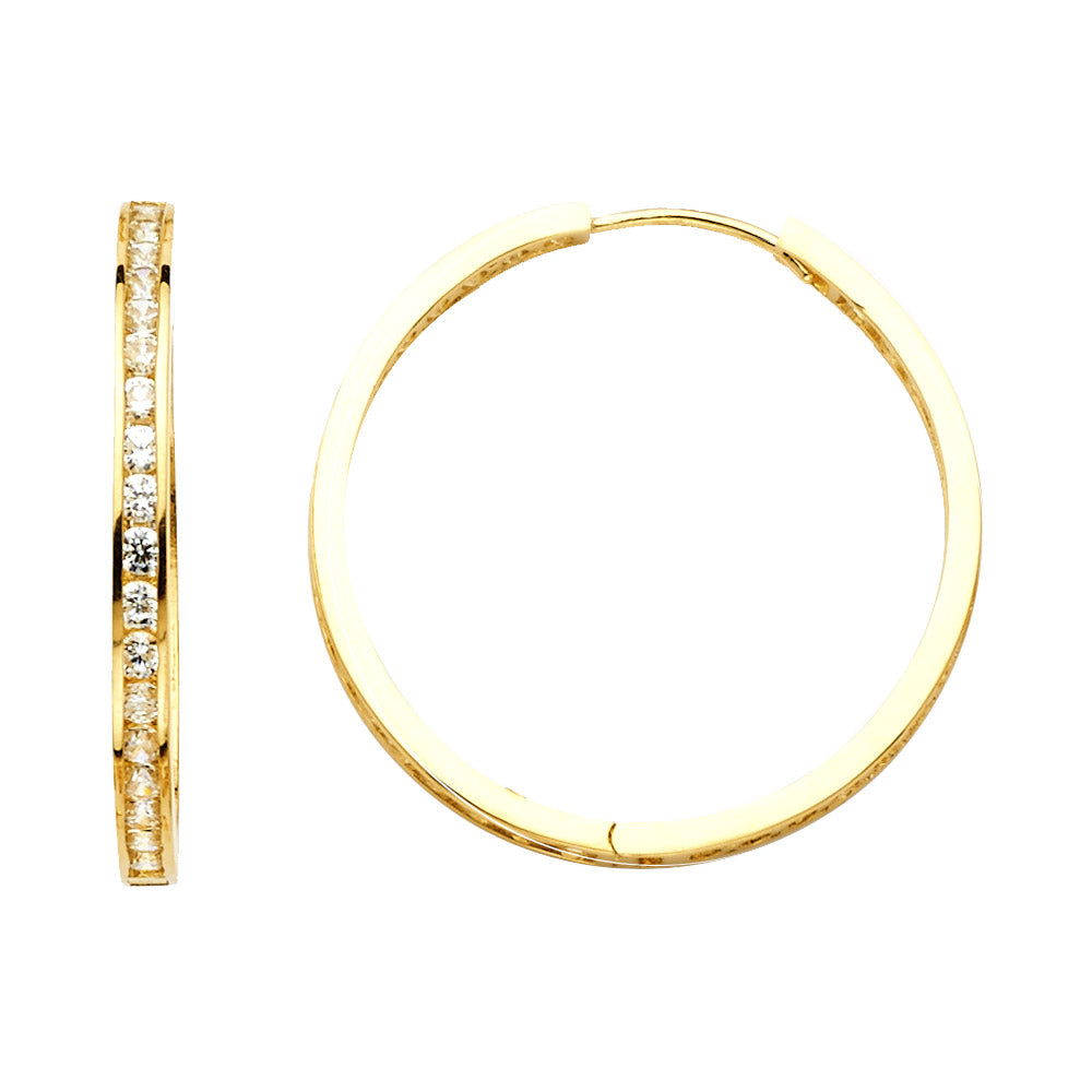 14K Yellow Gold Hoop Earring - ER1138