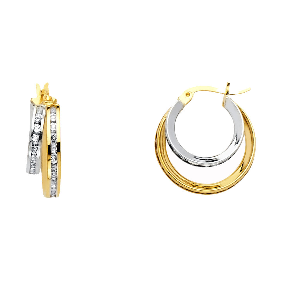 14K Yellow Gold Hoop Earring - ER1142