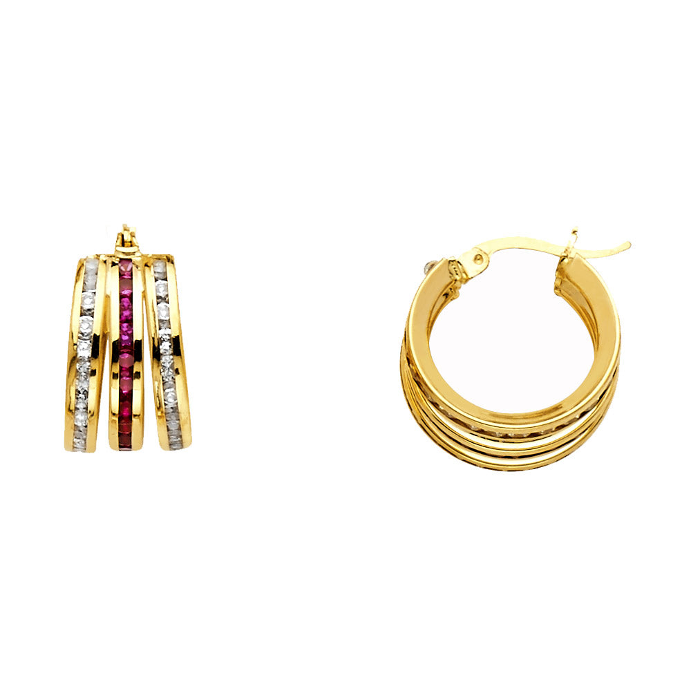 14K Yellow Gold Hoop Earring - ER1146