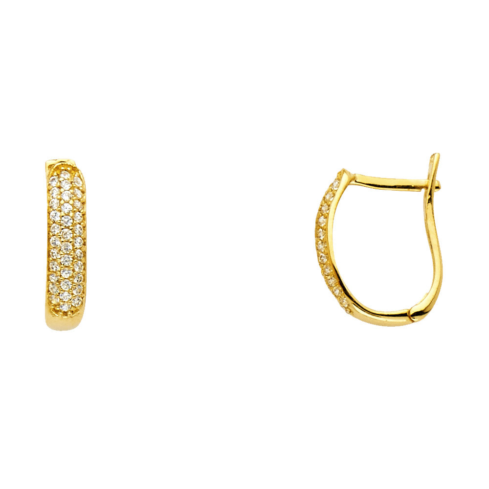 14K Yellow Gold Huggies Earring - ER1153
