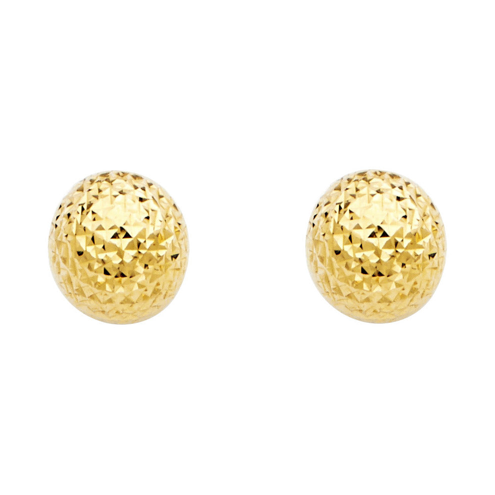 14K Yellow Gold Post Earring with Push Back - ER1156