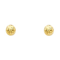 14K Yellow Gold Post Earring with Push Back - ER1158