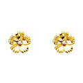 14K Yellow Gold Post Earring with Push Back - ER1163